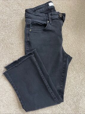 Lauren Conrad kick crop jeans, black, size 4